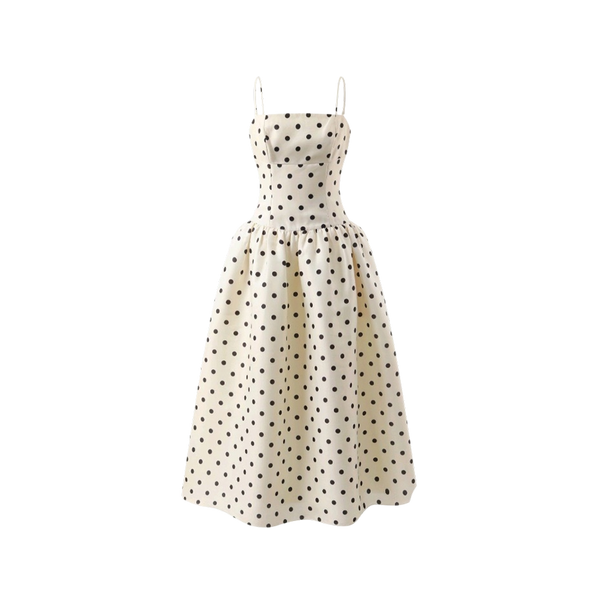 Elara Voss Margot Polka Dot Midi Dress