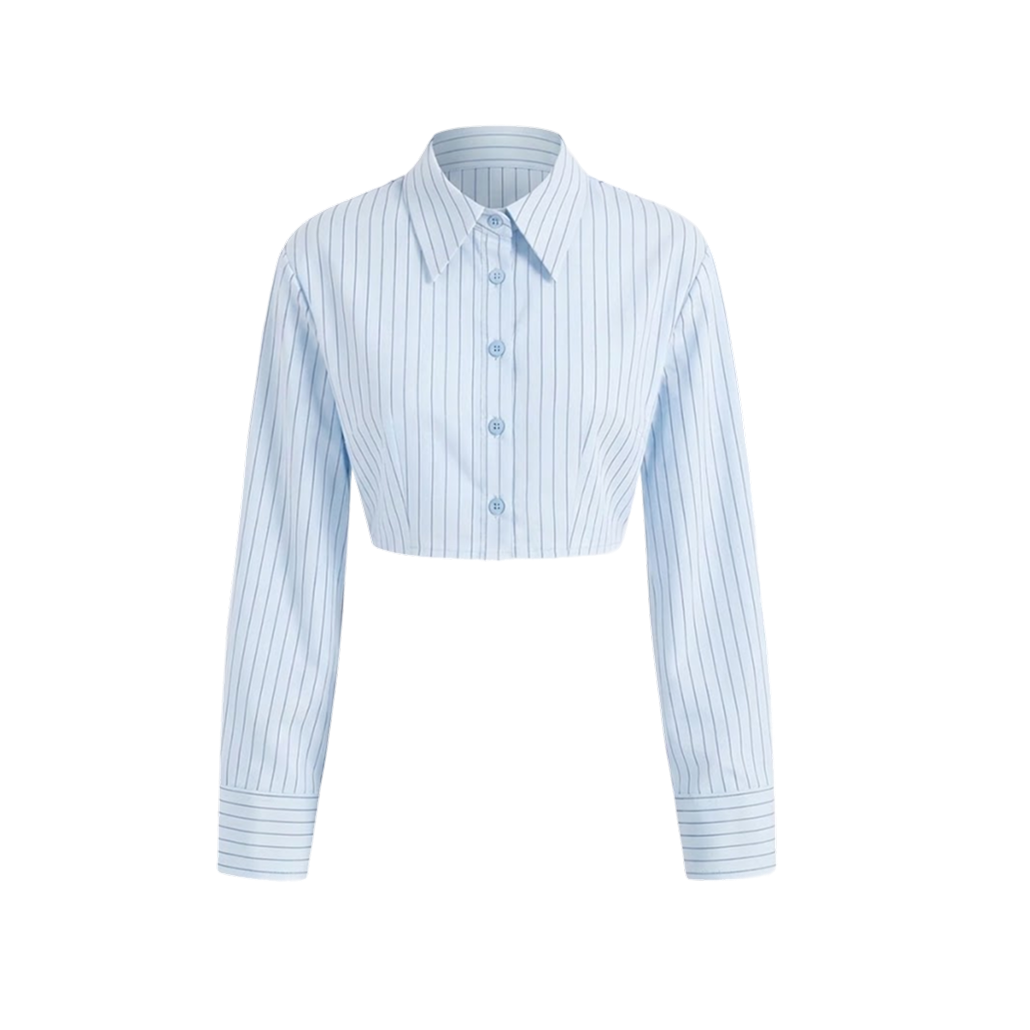 Elara Voss Mist Precision Crop Shirt