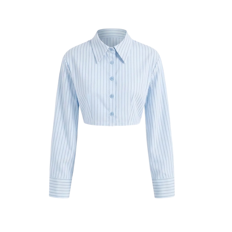 Elara Voss Mist Precision Crop Shirt