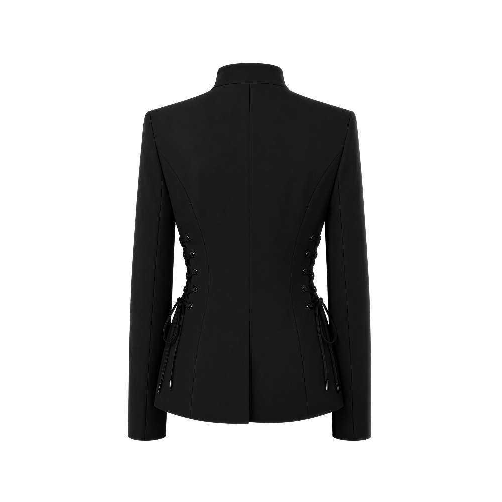 Elara Voss Montreux Sculpted Noir Black Blazer