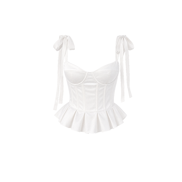 Elara Voss Noelle Bow Corset Top