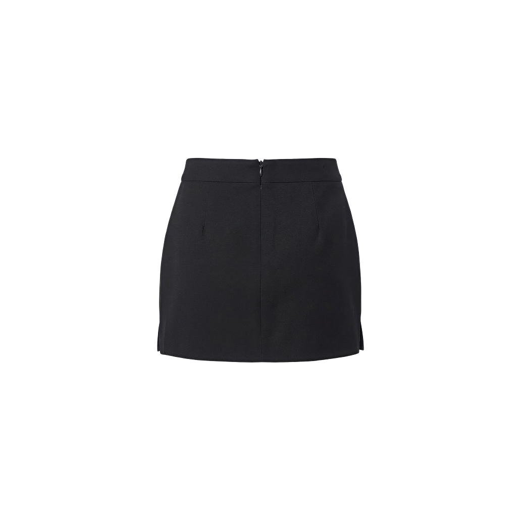 Elara Voss Obsidian Dark Gray Mini Skirt