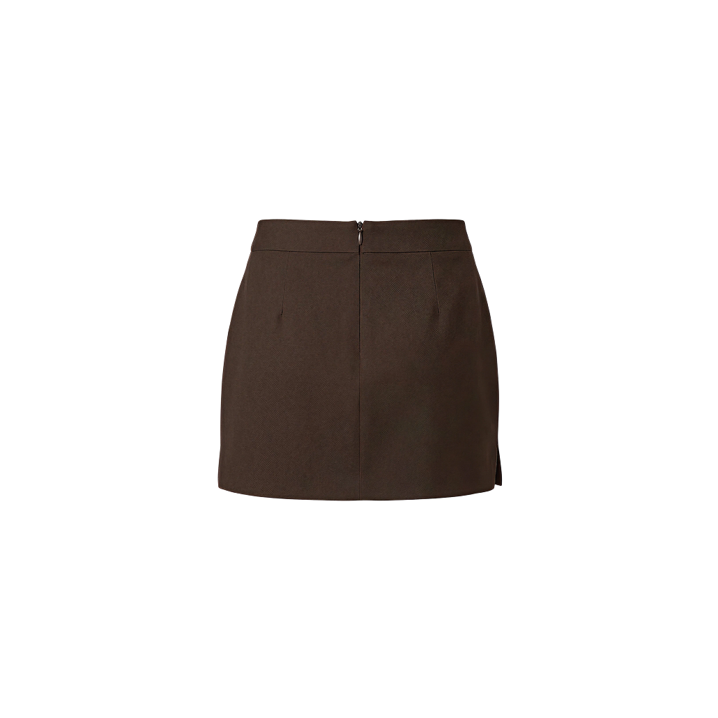 Elara Voss Obsidian Cocoa Mini Skirt