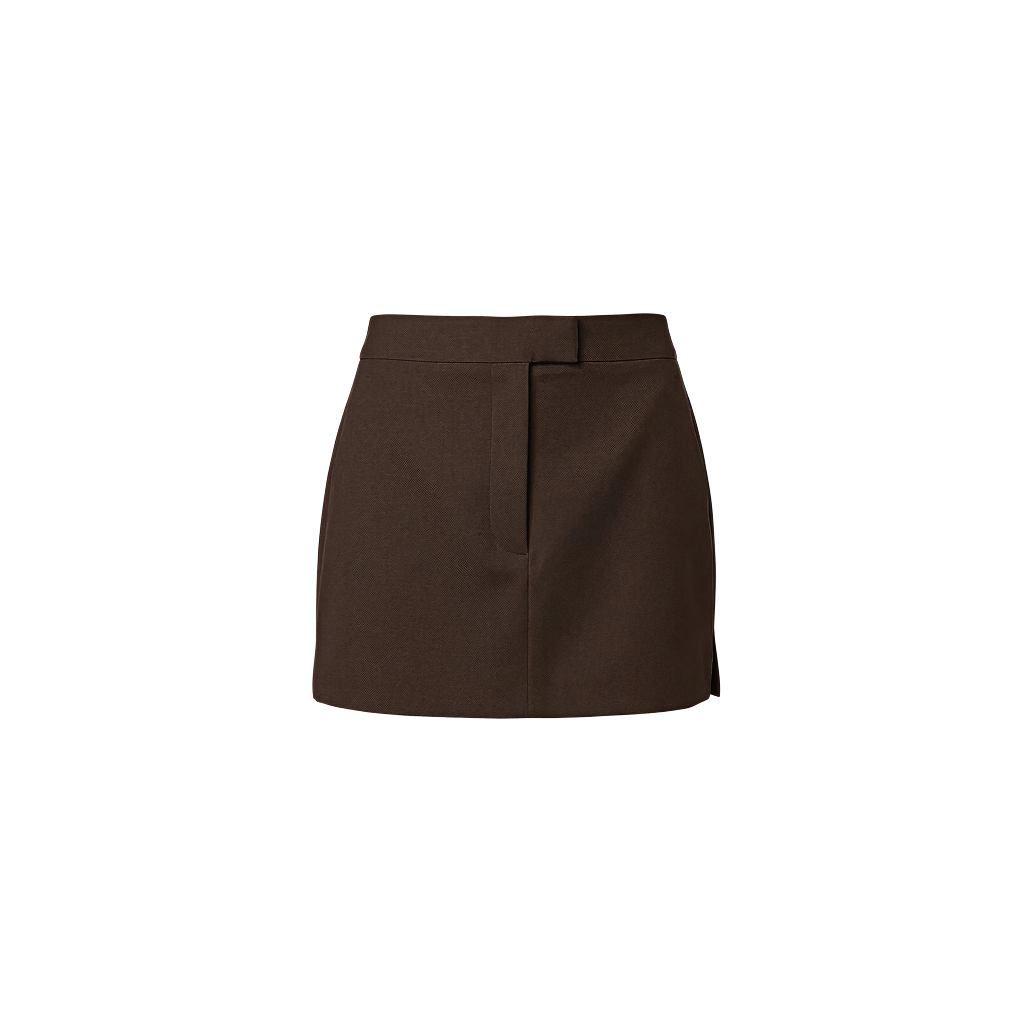 Elara Voss Obsidian Cocoa Mini Skirt