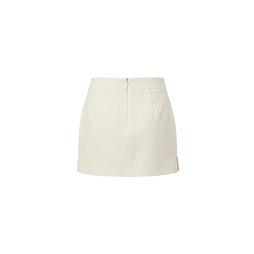Elara Voss Obsidian Off White Mini Skirt
