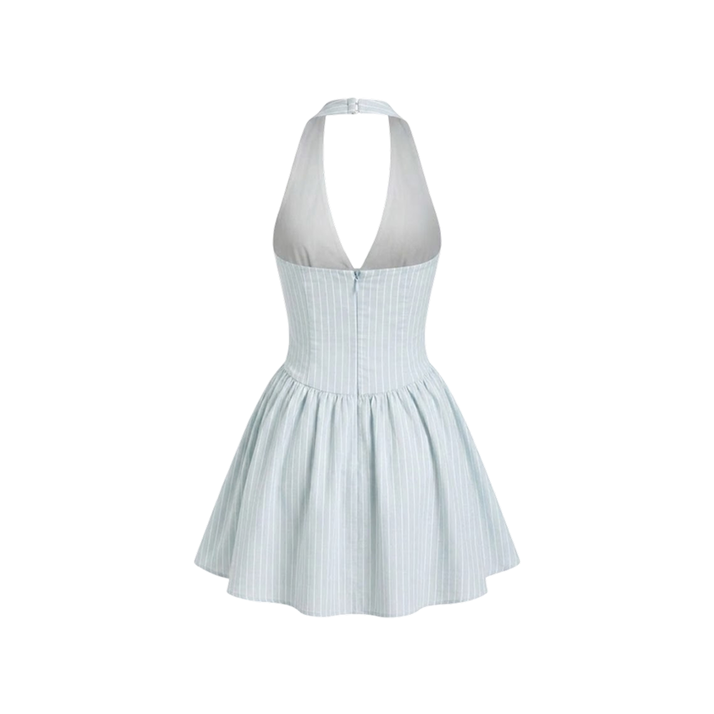 Elara Voss Seraphine Halter Mini Dress