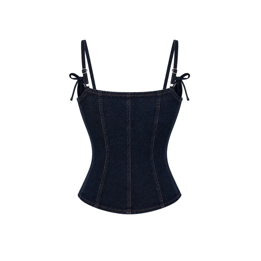 Elara Voss Sienna Denim Corset Top