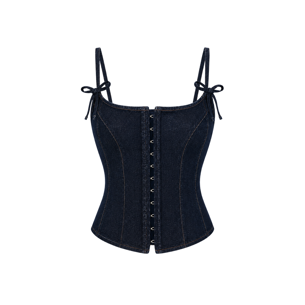Elara Voss Sienna Denim Corset Top