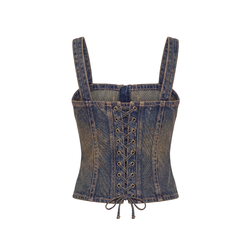 Elara Voss Estelle Denim Bustier