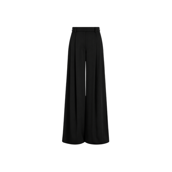 Elara Voss Solene Draped Noir Black Trouser