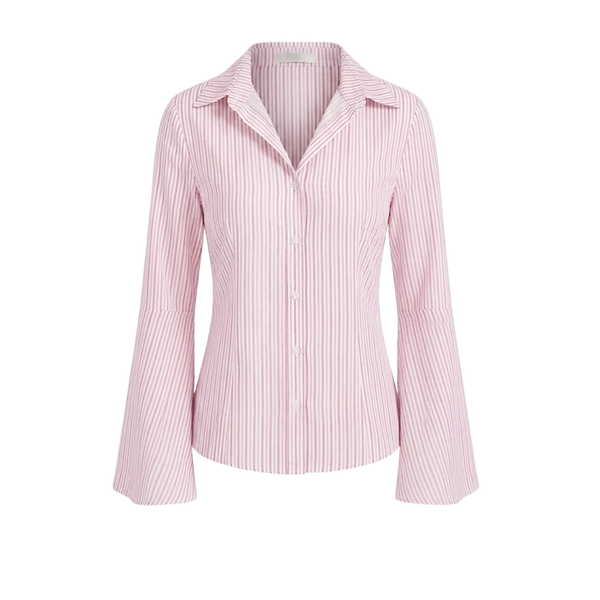 Elara Voss Tailored Blush Stripe