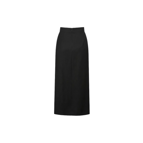 Elara Voss Tailored Column Black Skirt