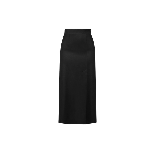 Elara Voss Tailored Column Black Skirt