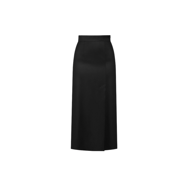 Elara Voss Tailored Column Black Skirt