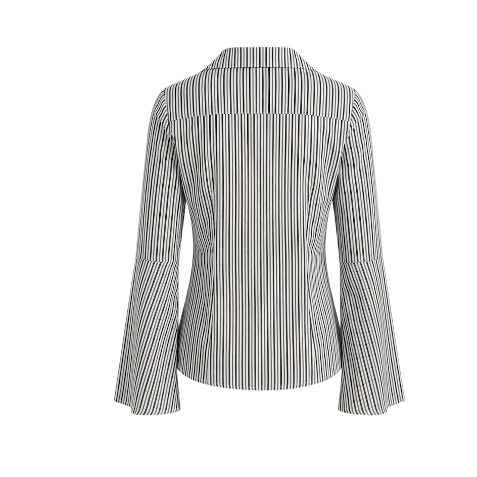 Elara Voss Tailored Gray Stripe