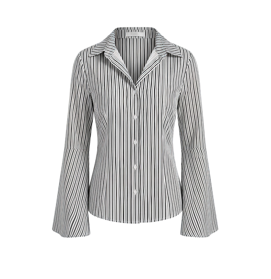 Elara Voss Tailored Gray Stripe