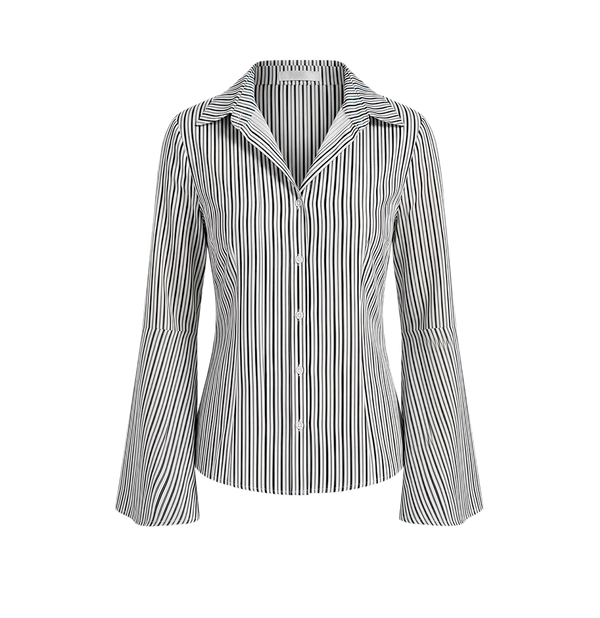 Elara Voss Tailored Gray Stripe
