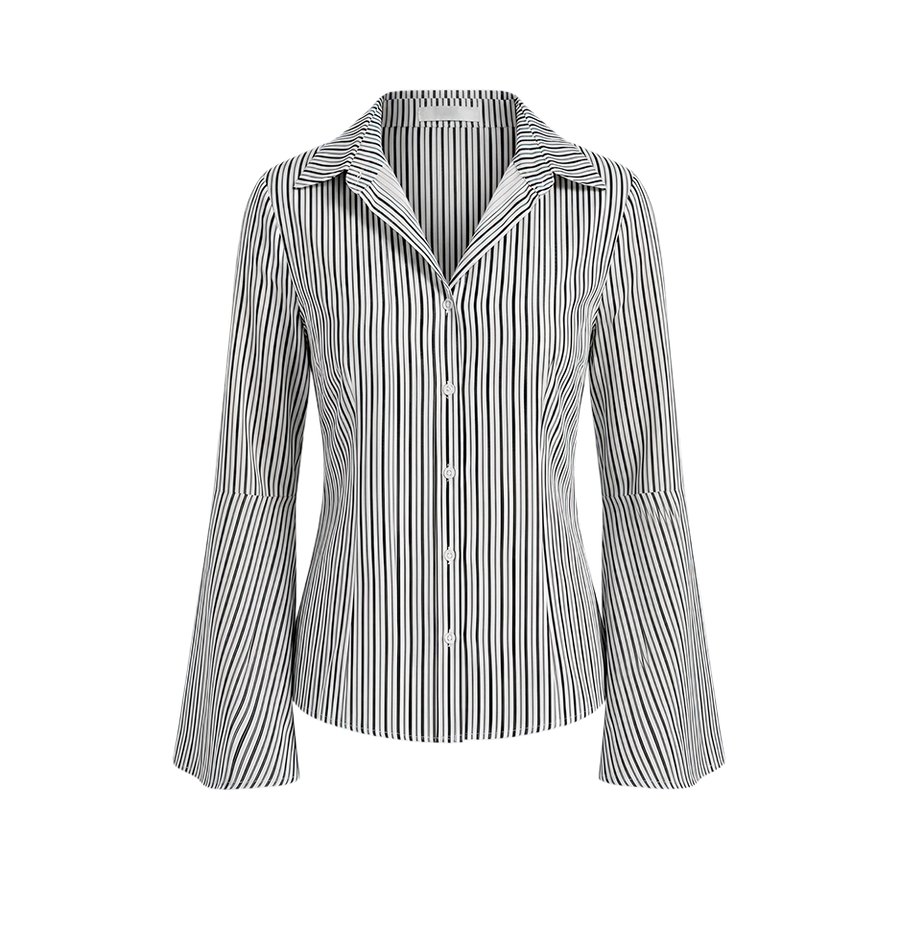 Elara Voss Tailored Gray Stripe