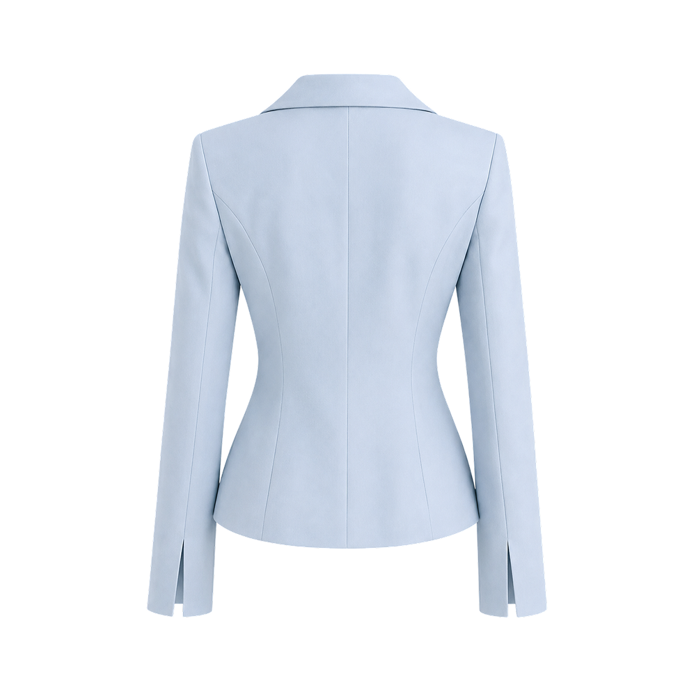 Elara Voss Valentina Powder Blue Tailored Blazer