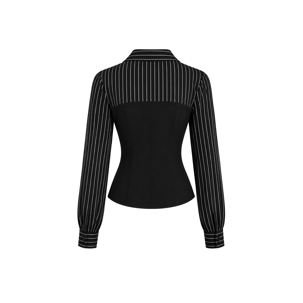 Elara Voss Varenne Corset Pinstripe Shirt
