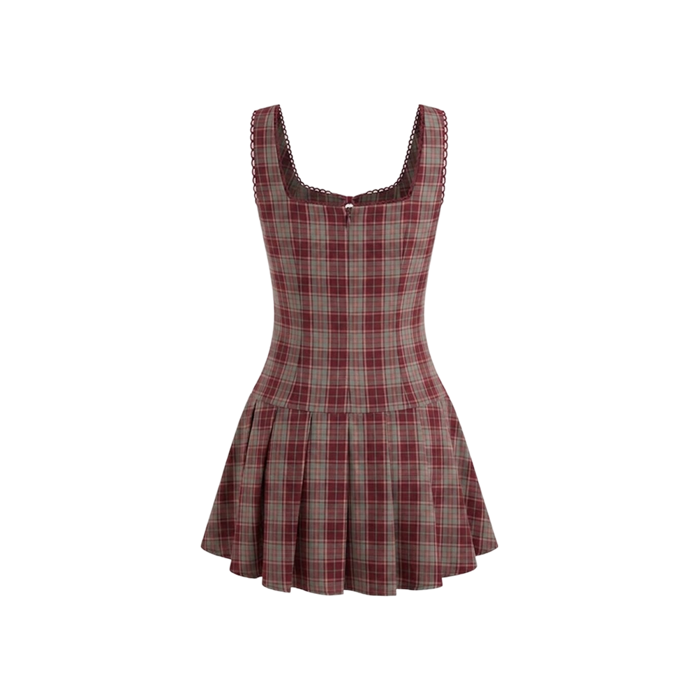 Elara Voss Verona Check Mini Dress