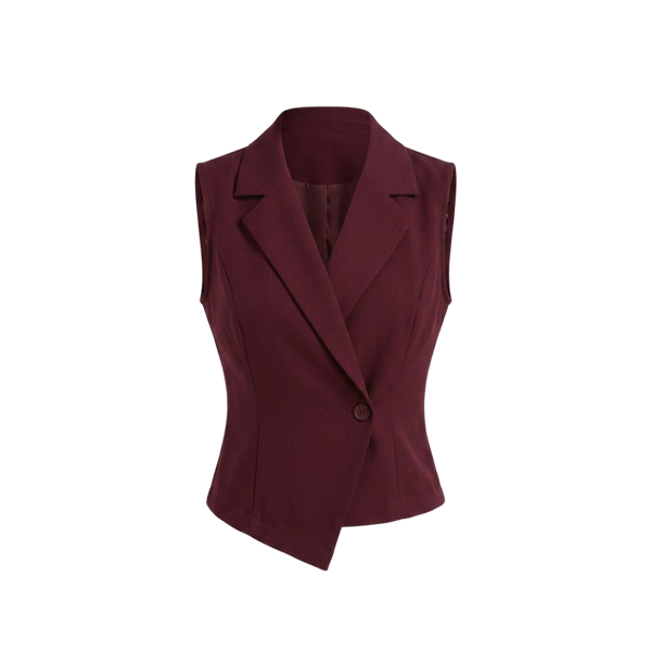 Elara Voss Vivienne Maroon Asymmetric Top