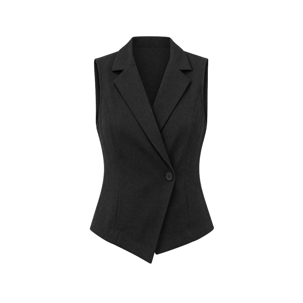Elara Voss Vivienne Noir Asymmetric Top