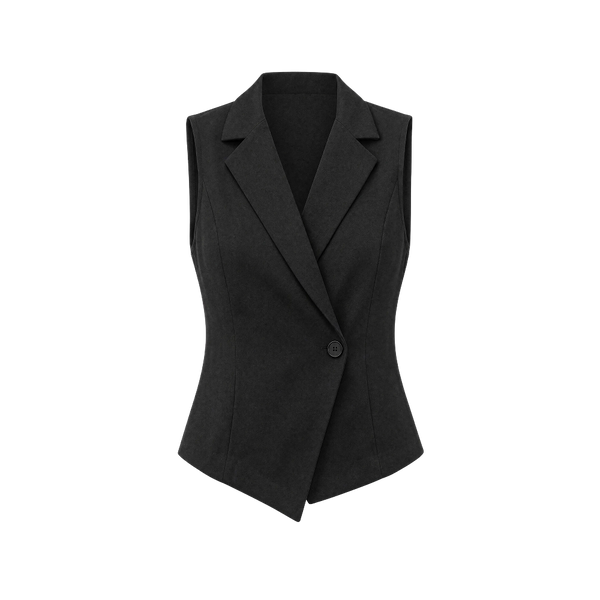 Elara Voss Vivienne Noir Asymmetric Top
