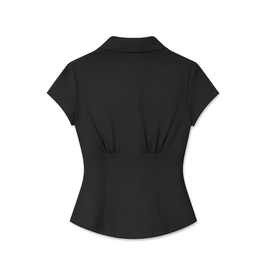 Margot Cinched Noir Black Shirt