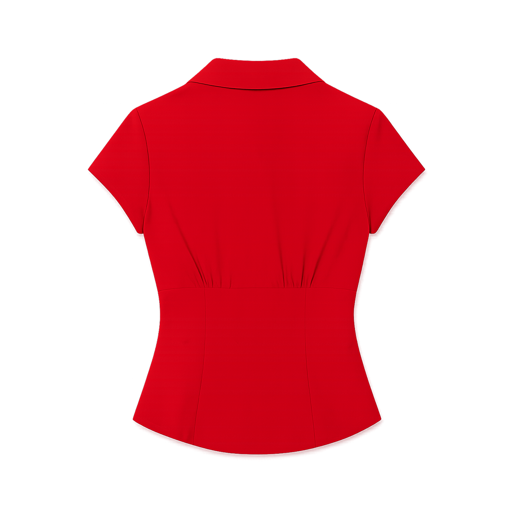 Margot Cinched Scarlet Red Shirt