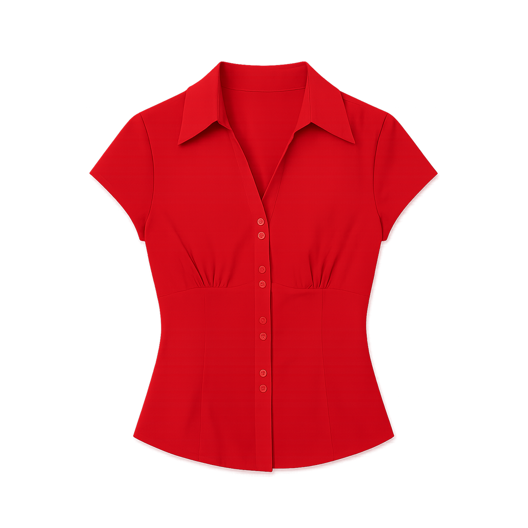 Margot Cinched Scarlet Red Shirt