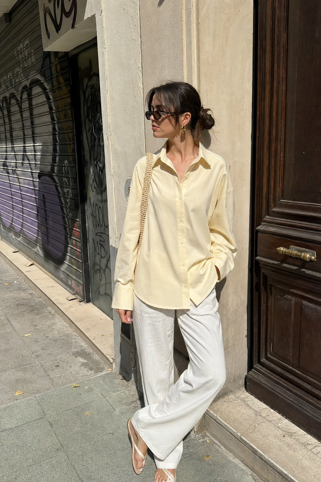 Elara Voss Butter Relax Shirt on model 2